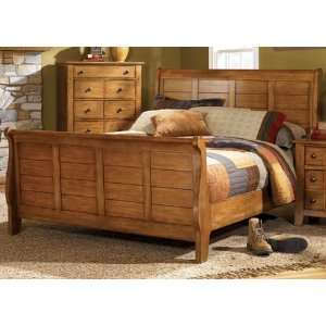  King Sleigh Bed by Liberty   Aged Oak Finish (176 BR22HFR 