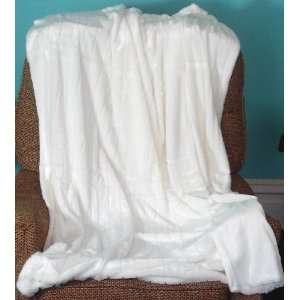   and Warm Bright White Mink Seal Faux Fur Throw Blanket