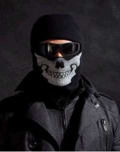 Call Of Duty Modern Warfare 2 ghost mask, it is textile and stretchy 