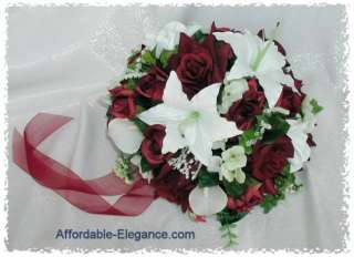   Bridal Round BOUQUETS Bouquet WEDDING Silk Flowers Calla NEW  