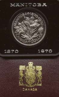 1970 Canadian Cased Nickel Dollar Manitoba  