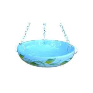  Blue Ceramic Bird Feeder or Water Bowl Made in the USA 