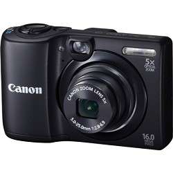 Canon PowerShot A1300 16MP Black Digital Camera w/ 5x Zoom & 720p HD 