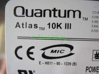 Quantum KW36J014 Atlas 10K III 36GB 36.7GB SCSI 80 pin Hard Drive 