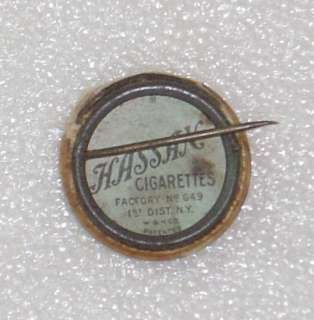 Vintage Hassan Cigarettes Captain Pin Pinback  