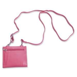  Pink Leather Slim Cross Body Bag Jewelry