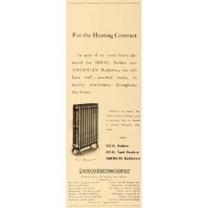  1904 Ad American Radiators Ideal Boilers Home Heating 