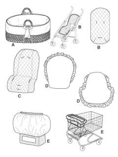 Baby Stroller Car Seat Chair Cover SEWING PATTERN  