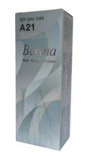 Berina A21 Permanent Light Grey / Silver colour Hair Dye  