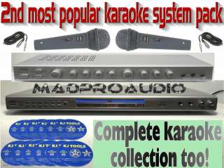 KARAOKE PLAYER MACHINE CDG DVD CORDED MICS MUSIC NEW