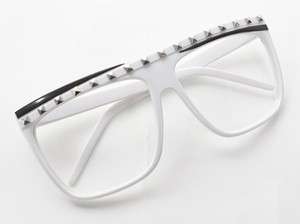   NEW PARTY Retro ROCK Star Glasses (Frames) WHITE/BLACK   LMFAO  