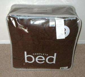   Stewart Chocolate Brown King 8 Piece Bed Set Comforter NIP  
