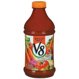 Campbells V 8 Hot N Spicy Juice, 46 Ounce Plastic Bottles (Pack of 12 