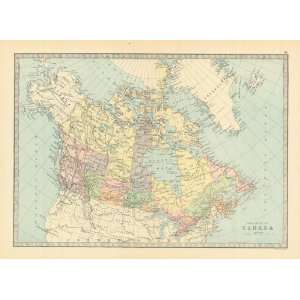  Bartholomew 1881 Antique Map of Canada
