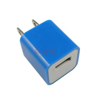 Blue 5V 1A USB Power Adapter Wall Charger Plug for iPhone 3G 3GS 4G 