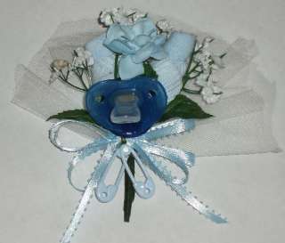 Baby Shower Sock Corsage   Boy BLUE Pacifier / Baby Shower  