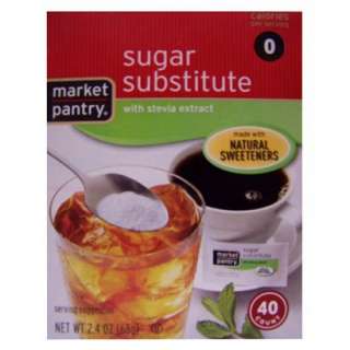 Market Pantry® Sugar Substitute with Stevia Extract   40 ct. 2.4 oz 