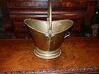 WONDERFUL LARGE BRASS ANTIQUE HAND FORGED COAL BUCKET W/ HANDLE