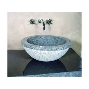 Stone Vessel Sink Stone Bowl LUX TARANIS G 19 W x 8 H x 19 Depth 