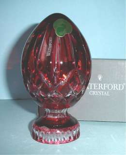 Waterford Lismore Crystal Pink Egg Collectible New in Box  