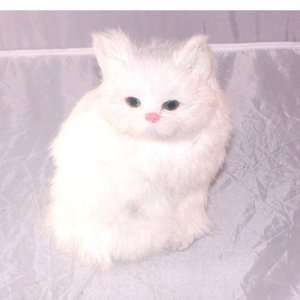  White Realistic Cat Figurine 