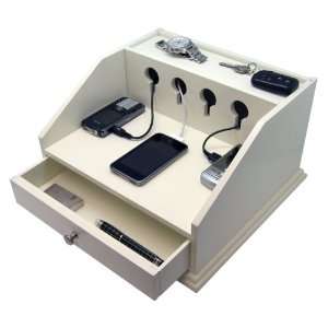    Deluxe Classic Charging Station Valet White