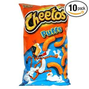 Cheetos Cheese Snacks, Puffs, 7.75 Ounce Bags (Pack of 10)  