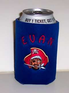 PERSONALIZED EMBROIDERED Koozie Can Cover WITH PICTURES  