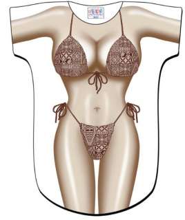 Womens Adult Brown Rustic Island Swimsuit Bikini Cover Up Costume T 
