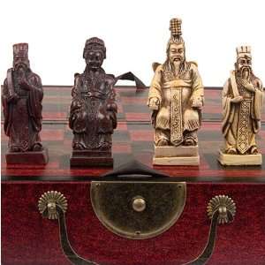    Vintage Style Chess Set w/ Chinese China 8 Immortals Toys & Games