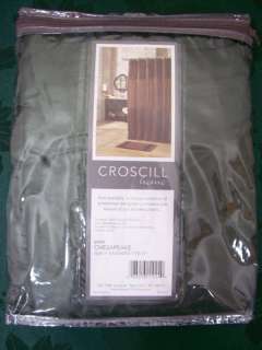 Brand New Croscill Home Shower Curtain Green Chesapeake 083013110249 