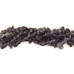  Blue Moon Frosting Glass Bead Chips, Smoke Gray, 22 Inch 