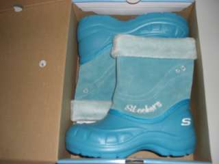 SKECHERS CUDDLEBUGS GIRLS BOOTS TURQUOISE SUEDE KIDS CHILDREN SIZE 2 