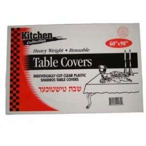  CLEAR PLASTIC TABLE COVERS 60 X 90 10CS 