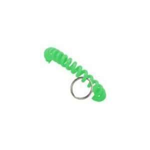  Green Plastic Wrist Coils with Nickel Plated Split Rings 