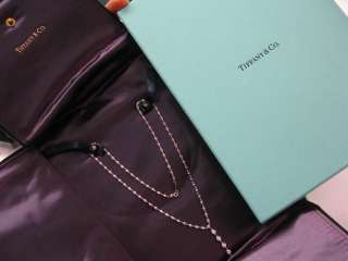 Tiffany & Co Platinum Jazz T Drop Diamond Necklace  