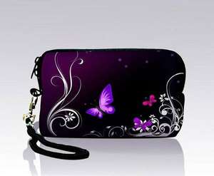 Hot Purple Butterfly Shape Digital Camera Case Bag Soft Neoprene 