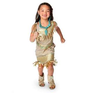 NEW Pocahontas Costume  Indian Dress Up with Shoes Girls 
