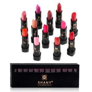 SHANY Cosmetics 12 color Lipstick Set   2012 Edition   Long Lasting 