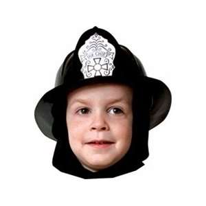  Child Black Fireman Costume Hat Toys & Games
