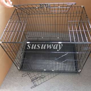 Suitcase Folding Dog Puppy Cage Pet Crate Cat Kennel 3 Size  