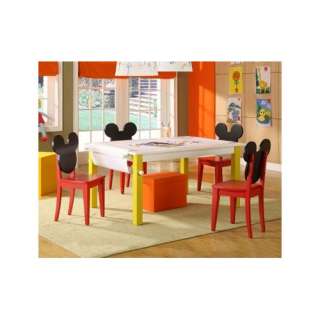  MICKEY MOUSE CLUBHOUSE ART CRAFT TABLE WITH FOUR CHAIRS