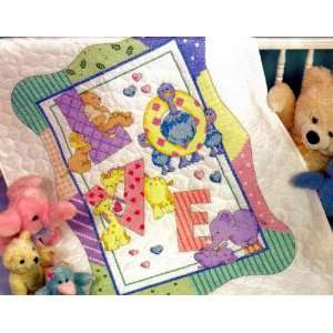  Stamped Cross Stitch Kit Zoo Alphabet Quilt From 