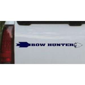 Navy 16in X 1.5in    Bow Hunter Hunting And Fishing Car Window Wall 