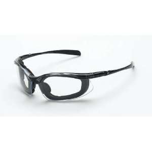   Safety Glasses Clear Anti Fog Lens   Crystal Black Frame   844AF