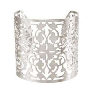  Silver Metal Filigree Cuff Bracelet 