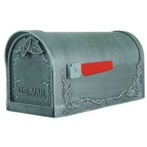  Floral Curbside Mailbox Finish Black Patio, Lawn 