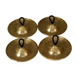  Finger Cymbals, Cast, Engraved, 5.5cm Musical Instruments