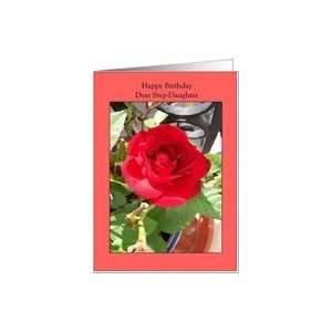 Step Daughter Birthday Card   Rose Card Health & Personal 