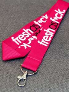 StanceNation Fresh As F*ck MAGENTA ILLEST keychain lanyard  